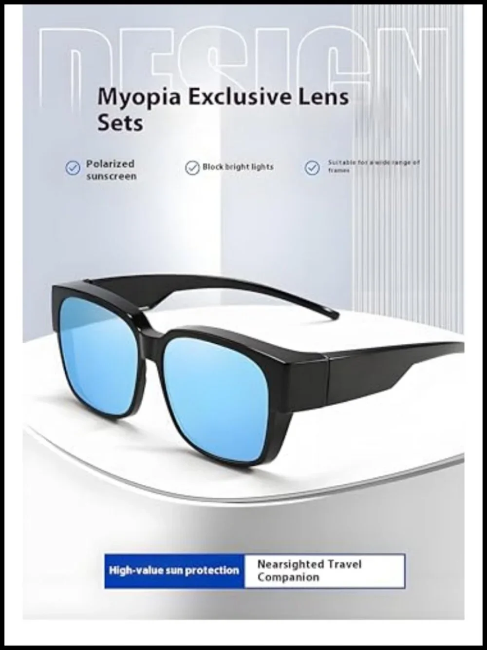 Polarized Clip On Sunglasses Fit Over Glasses Flip Up Driving Fishing